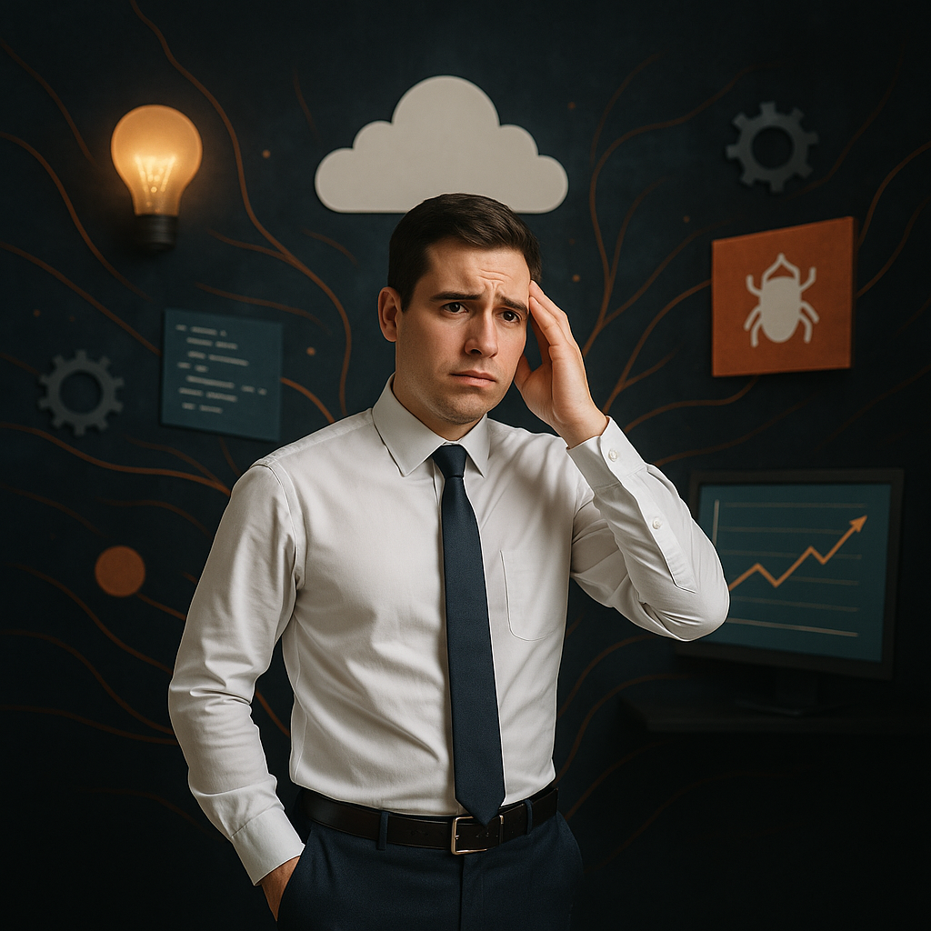 Frustración ante los desafíos tecnológicos empresariales